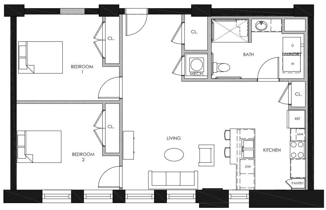 2C floor plan